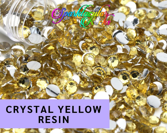 CRYSTAL YELLOW RESIN RHINESTONES