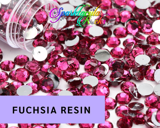 FUCHSIA RESIN RHINESTONES