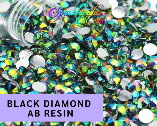 BLACK DIAMOND AB RESIN RHINESTONES