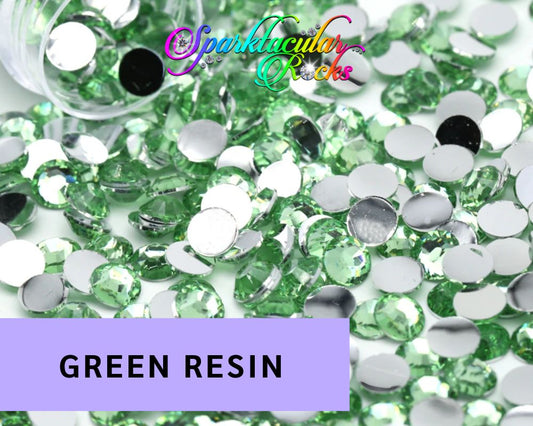 GREEN RESIN RHINESTONES