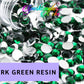 DARK GREEN RESIN RHINESTONES