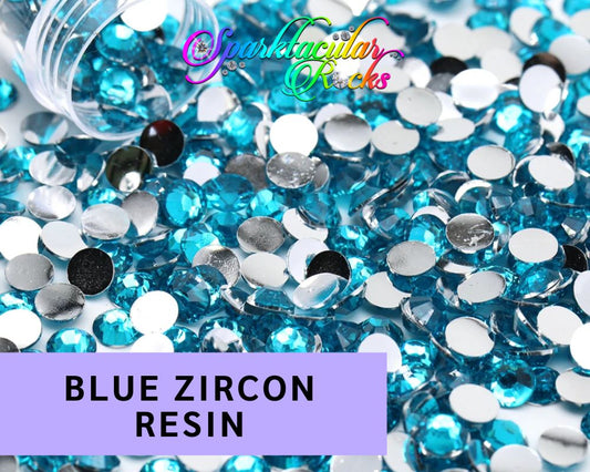 BLUE ZIRCON RESIN RHINESTONES