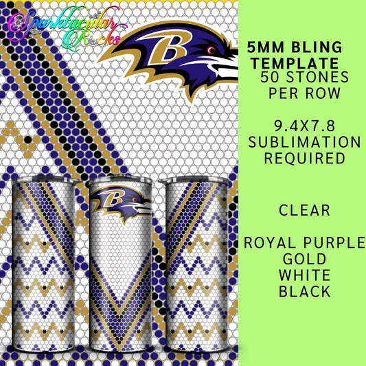 2 Sports football Rhinestones Tumbler Templates | ss20 5mm | bling tumbler | 50 stones per row | 20 oz straight tumbler | png template