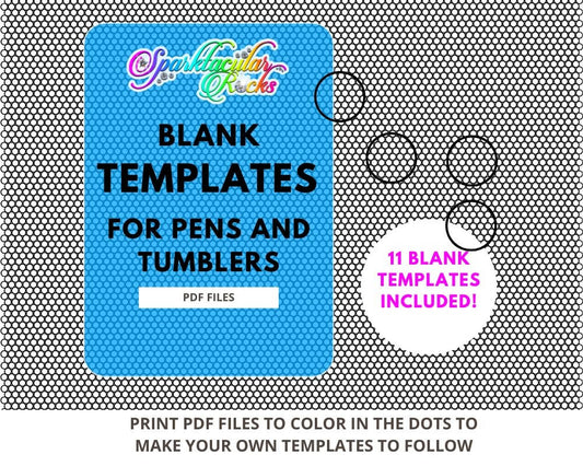 Blank Bling Template | 2.8mm 3mm 4mm 5mm | bling template | tumbler template | pen template | 20 oz 30 oz | rhinestone template